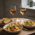 romantic vegan pasta for two